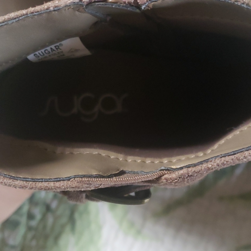 Sugar Faux Suede Brown Platform Shoes Sz 9 - Picture 7 of 8